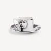 Fornasetti Set Da Te E Caffe^Tazza Da Te Tema E Variazioni Lampadina Bianco/Nero/Oro