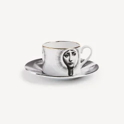 Fornasetti Set Da Te E Caffe^Tazza Da Te Tema E Variazioni Lampadina Bianco/Nero/Oro