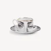 Fornasetti Set Da Te E Caffe^Tazza Da Te Tema E Variazioni L'Antipatico Bianco/Nero/Oro