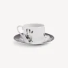 Fornasetti Set Da Te E Caffe^Tazza Da Te Tema E Variazioni Mano Bianco Nero