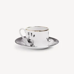 Fornasetti Set Da Te E Caffe^Tazza Da Te Tema E Variazioni Mano Bianco/Nero/Oro