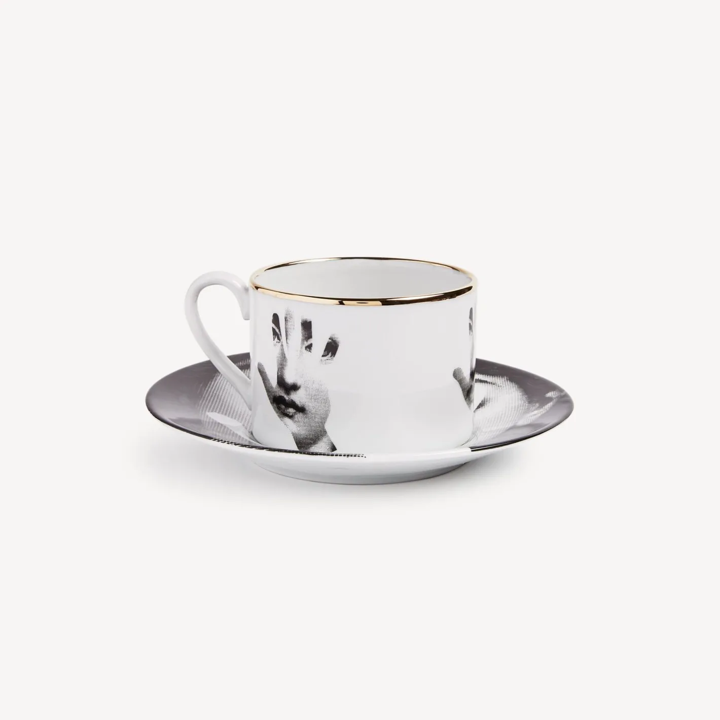 Fornasetti Set Da Te E Caffe^Tazza Da Te Tema E Variazioni Mano Bianco/Nero/Oro