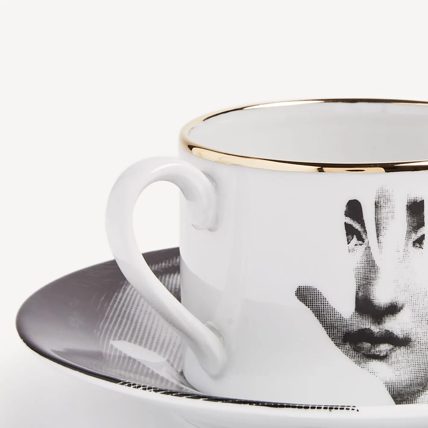 Fornasetti Set Da Te E Caffe^Tazza Da Te Tema E Variazioni Mano Bianco/Nero/Oro