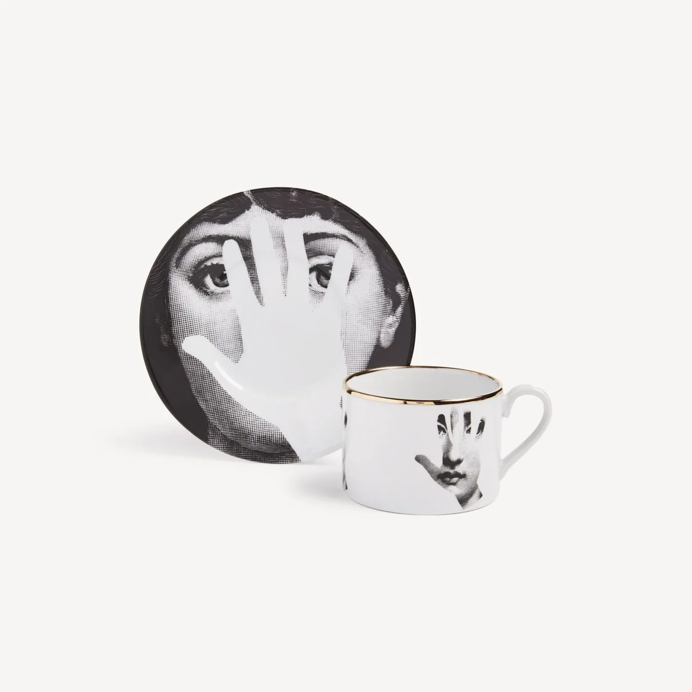 Fornasetti Set Da Te E Caffe^Tazza Da Te Tema E Variazioni Mano Bianco/Nero/Oro