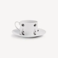 Fornasetti Set Da Te E Caffe^Tazza Da Te Tema E Variazioni Serratura Bianco Nero