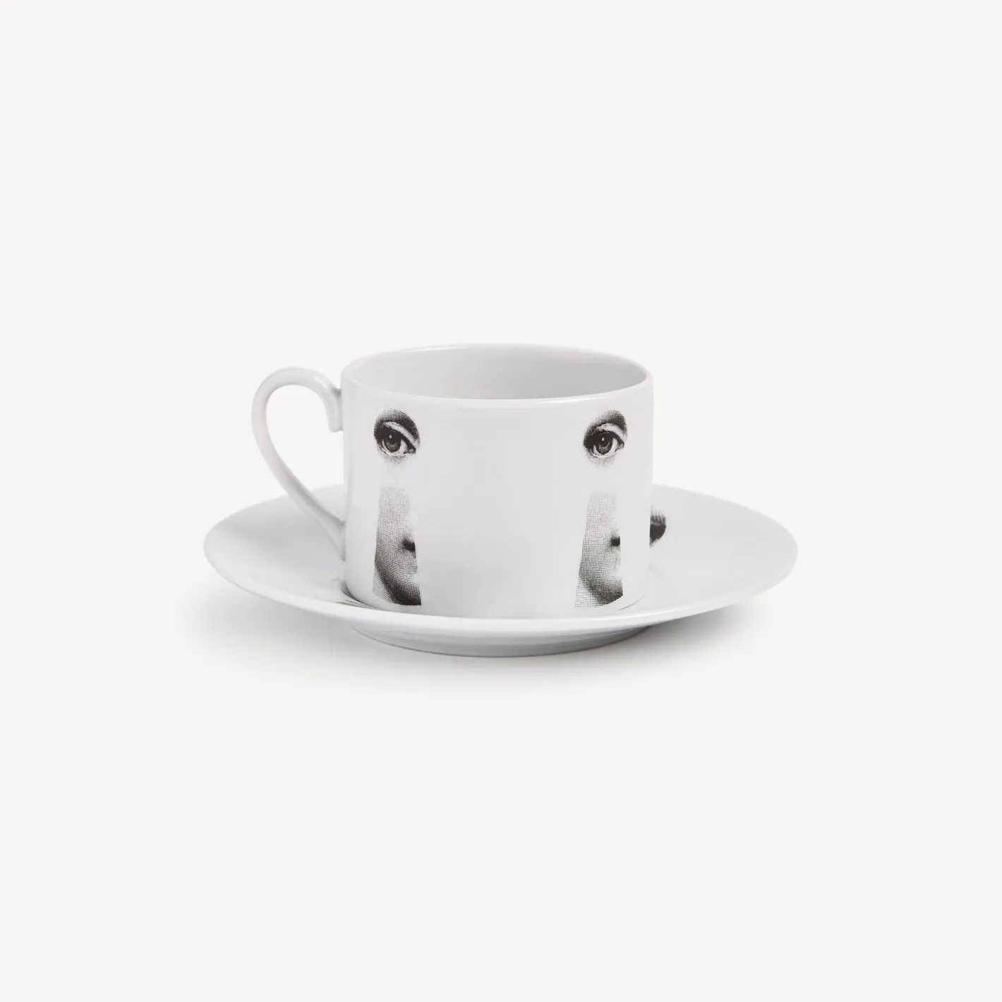 Fornasetti Set Da Te E Caffe^Tazza Da Te Tema E Variazioni Serratura Bianco Nero