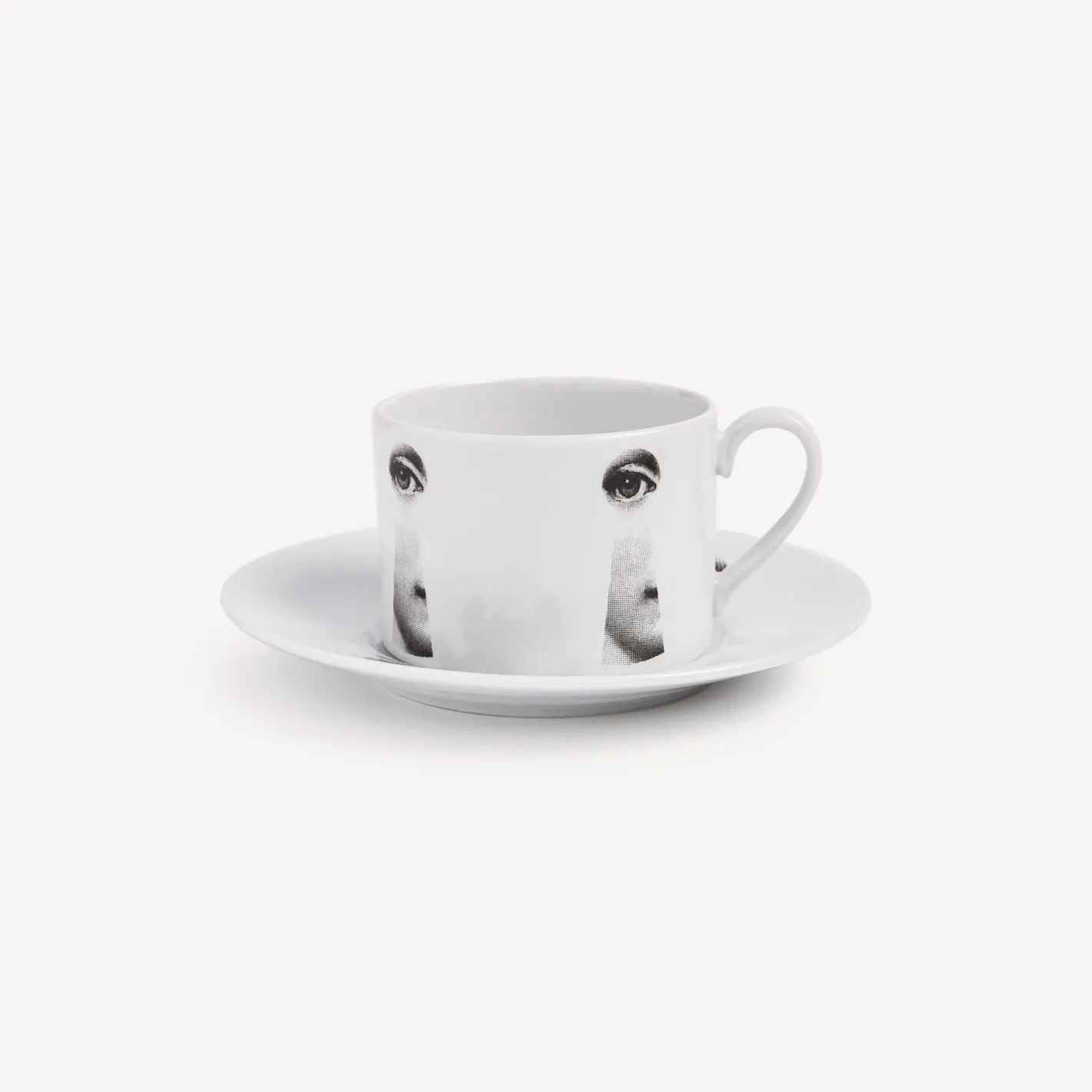 Fornasetti Set Da Te E Caffe^Tazza Da Te Tema E Variazioni Serratura Bianco Nero