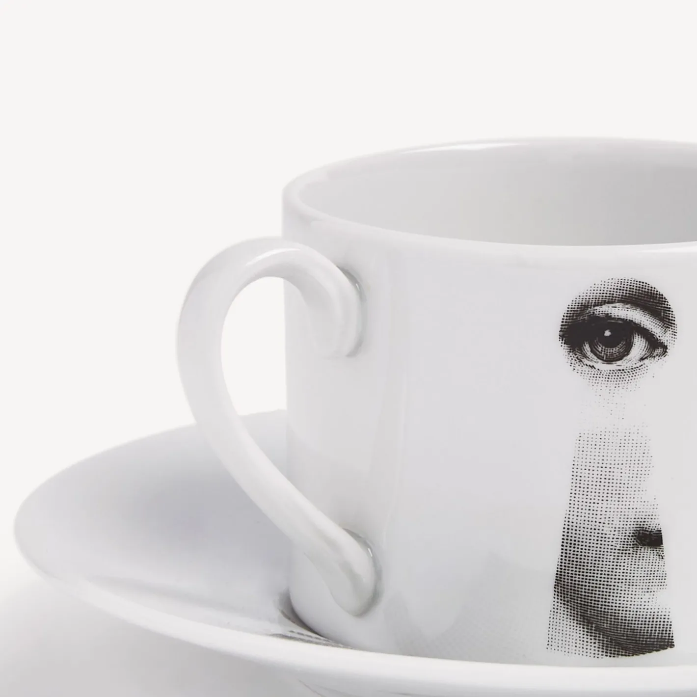Fornasetti Set Da Te E Caffe^Tazza Da Te Tema E Variazioni Serratura Bianco Nero