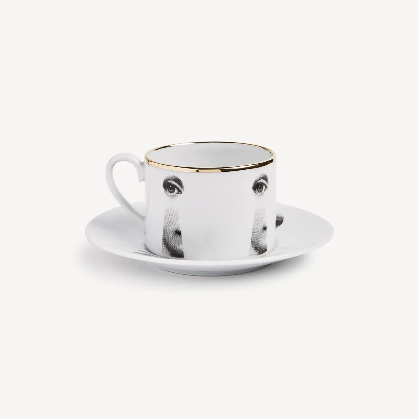 Fornasetti Set Da Te E Caffe^Tazza Da Te Tema E Variazioni Serratura Bianco/Nero/Oro