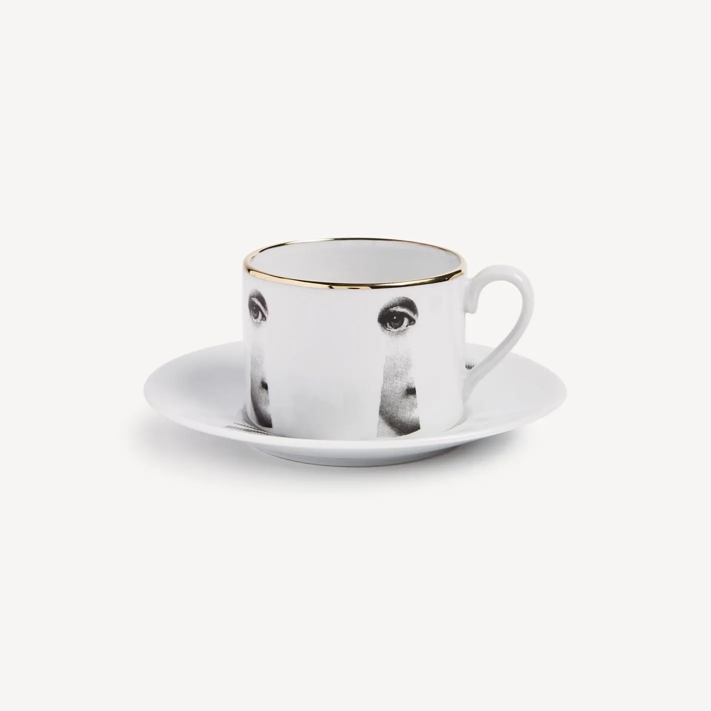 Fornasetti Set Da Te E Caffe^Tazza Da Te Tema E Variazioni Serratura Bianco/Nero/Oro