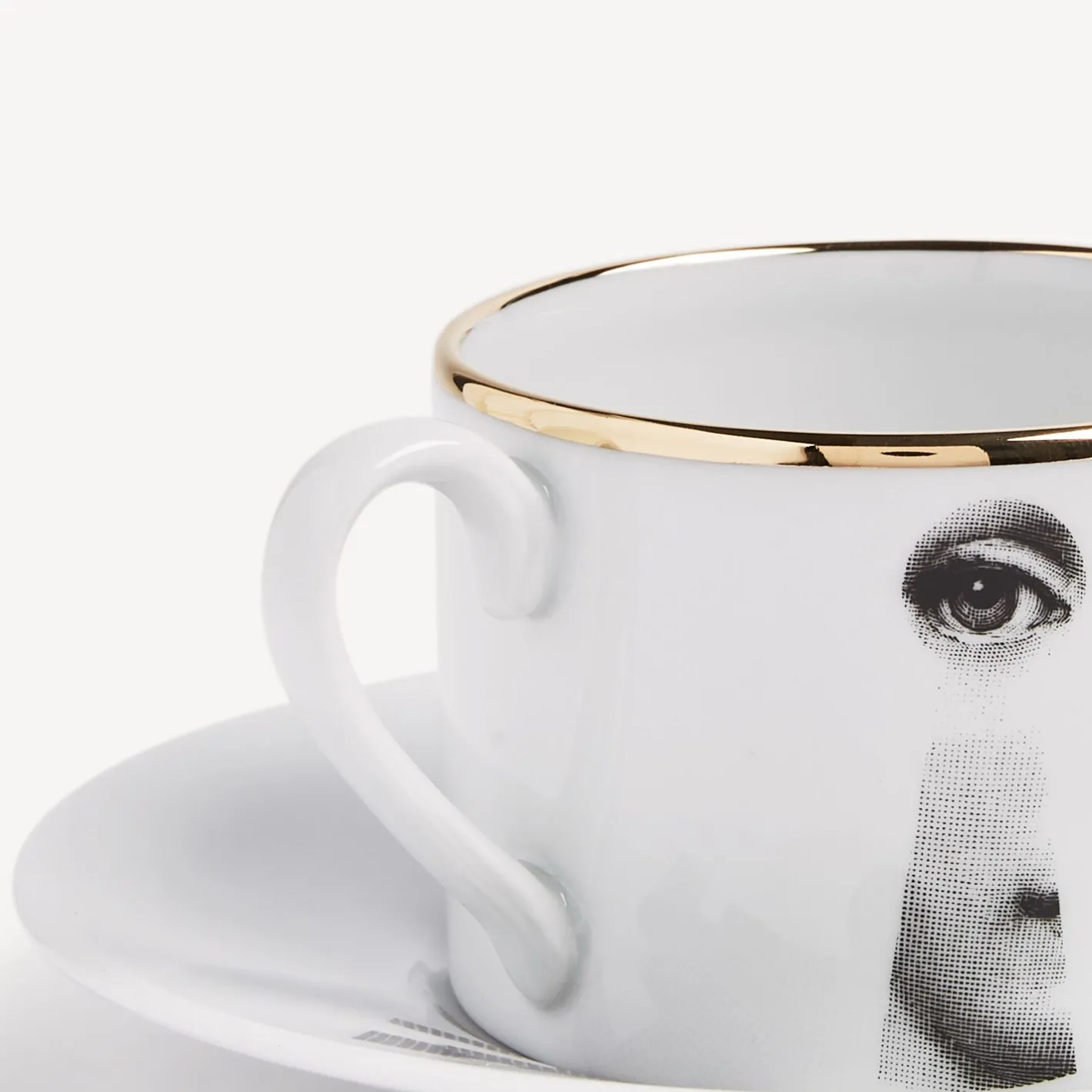 Fornasetti Set Da Te E Caffe^Tazza Da Te Tema E Variazioni Serratura Bianco/Nero/Oro