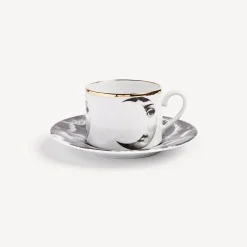 Fornasetti Set Da Te E Caffe^Tazza Da Te Tema E Variazioni Sole E Luna Bianco/Nero/Oro