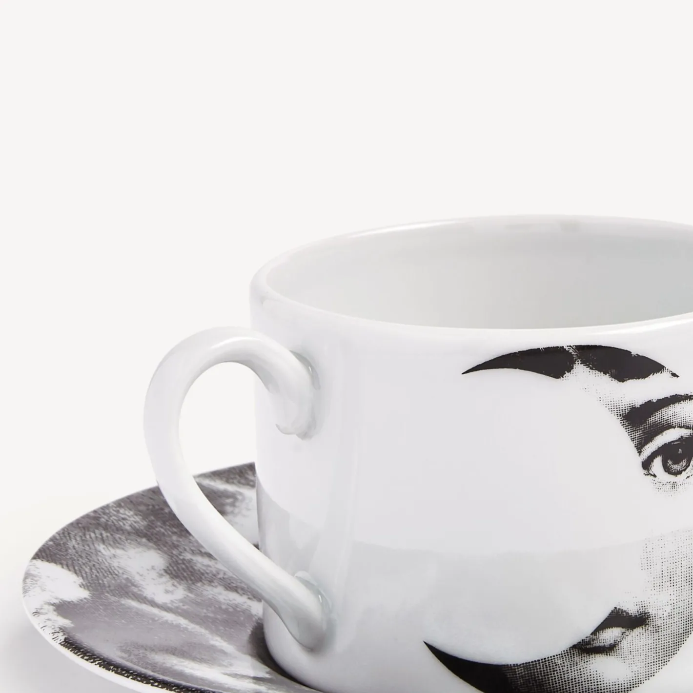 Fornasetti Set Da Te E Caffe^Tazza Da Te Tema E Variazioni Sole E Luna Bianco Nero