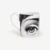 Fornasetti Set Da Te E Caffe^Tazza Occhi Bianco Nero
