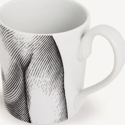 Fornasetti Set Da Te E Caffe^Tazza Seno Bianco Nero