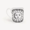 Fornasetti Set Da Te E Caffe^Tazza Suola Bianco Nero