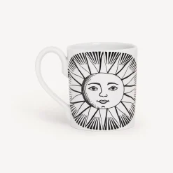 Fornasetti Set Da Te E Caffe^Tazza Suola Bianco Nero