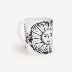 Fornasetti Set Da Te E Caffe^Tazza Suola Bianco Nero