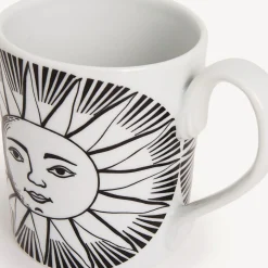 Fornasetti Set Da Te E Caffe^Tazza Suola Bianco Nero