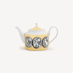 Fornasetti Set Da Te E Caffe^Teiera Cammei Bianco/Nero/Oro