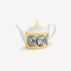 Fornasetti Set Da Te E Caffe^Teiera Cammei Bianco/Nero/Oro