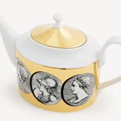 Fornasetti Set Da Te E Caffe^Teiera Cammei Bianco/Nero/Oro