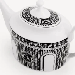 Fornasetti Set Da Te E Caffe^Teiera Facciata Quattrocentesca Bianco Nero