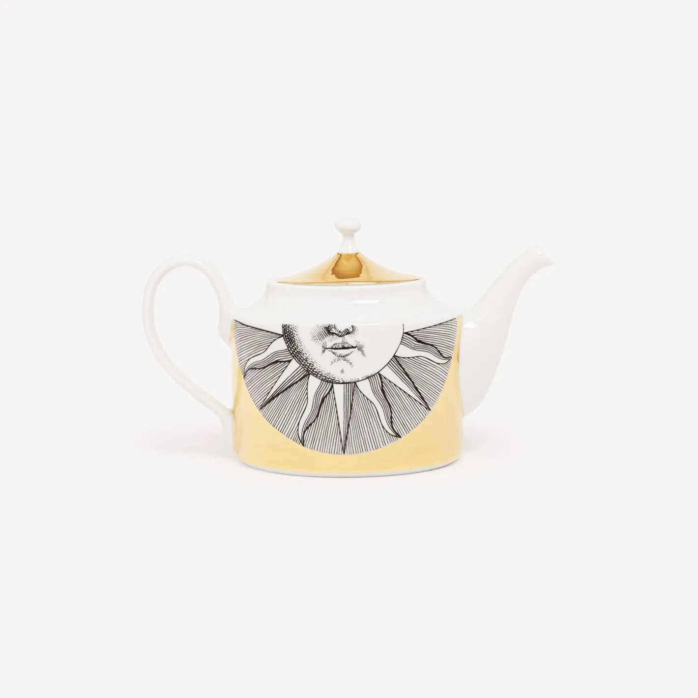 Fornasetti Set Da Te E Caffe^Teiera Soli Bianco/Nero/Oro