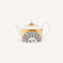 Fornasetti Set Da Te E Caffe^Teiera Soli Bianco/Nero/Oro