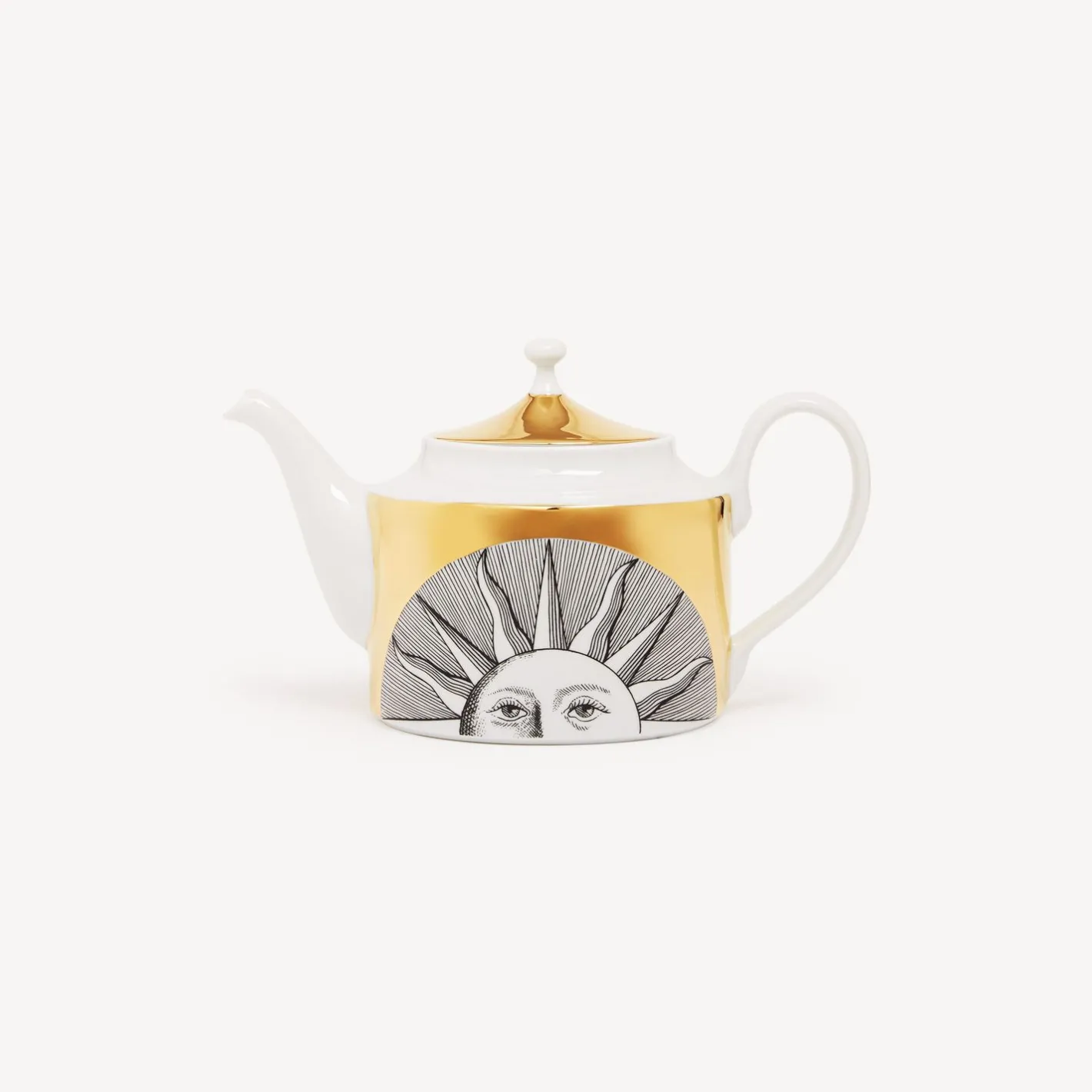 Fornasetti Set Da Te E Caffe^Teiera Soli Bianco/Nero/Oro