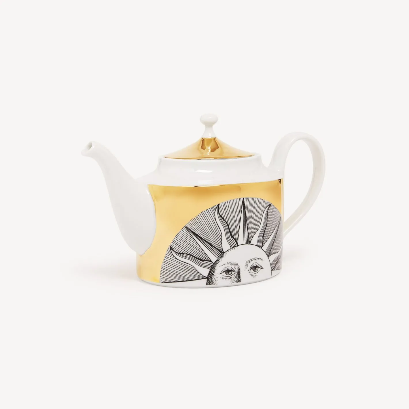 Fornasetti Set Da Te E Caffe^Teiera Soli Bianco/Nero/Oro