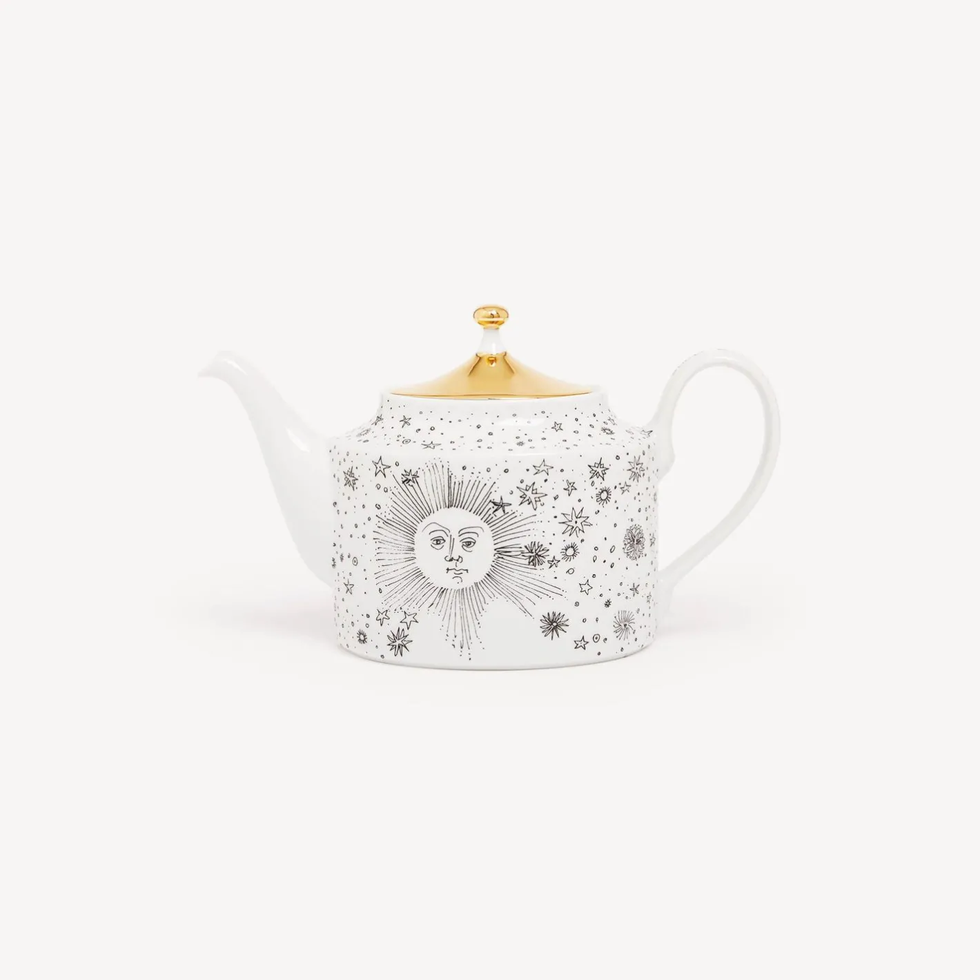 Fornasetti Set Da Te E Caffe^Teiera Solitaria Bianco/Nero/Oro