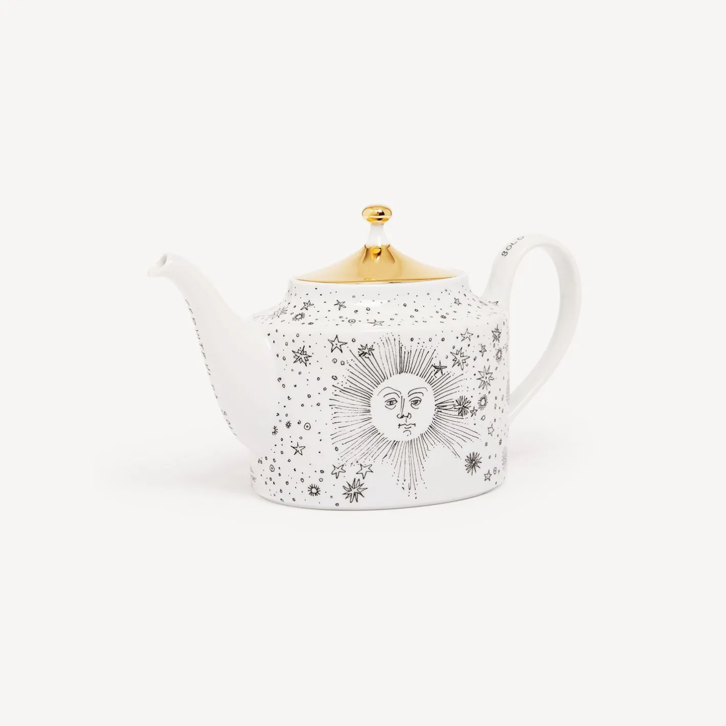 Fornasetti Set Da Te E Caffe^Teiera Solitaria Bianco/Nero/Oro