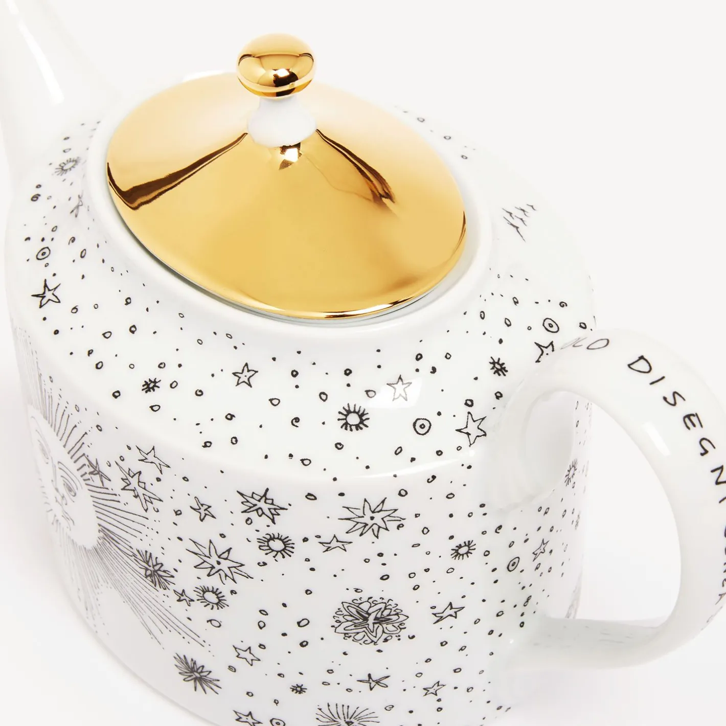 Fornasetti Set Da Te E Caffe^Teiera Solitaria Bianco/Nero/Oro