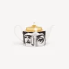 Fornasetti Set Da Te E Caffe^Teiera Tema E Variazioni Bianco/Nero/Oro