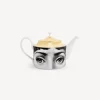 Fornasetti Set Da Te E Caffe^Teiera Tema E Variazioni N.21 Bianco/Nero/Oro