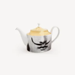 Fornasetti Set Da Te E Caffe^Teiera Tema E Variazioni N.21 Bianco/Nero/Oro