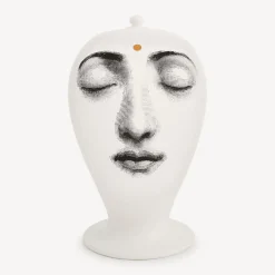 Fornasetti Vasi^Vaso Ajna Bianco/Nero/Oro
