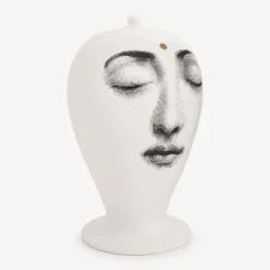 Fornasetti Vasi^Vaso Ajna Bianco/Nero/Oro