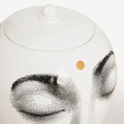 Fornasetti Vasi^Vaso Ajna Bianco/Nero/Oro