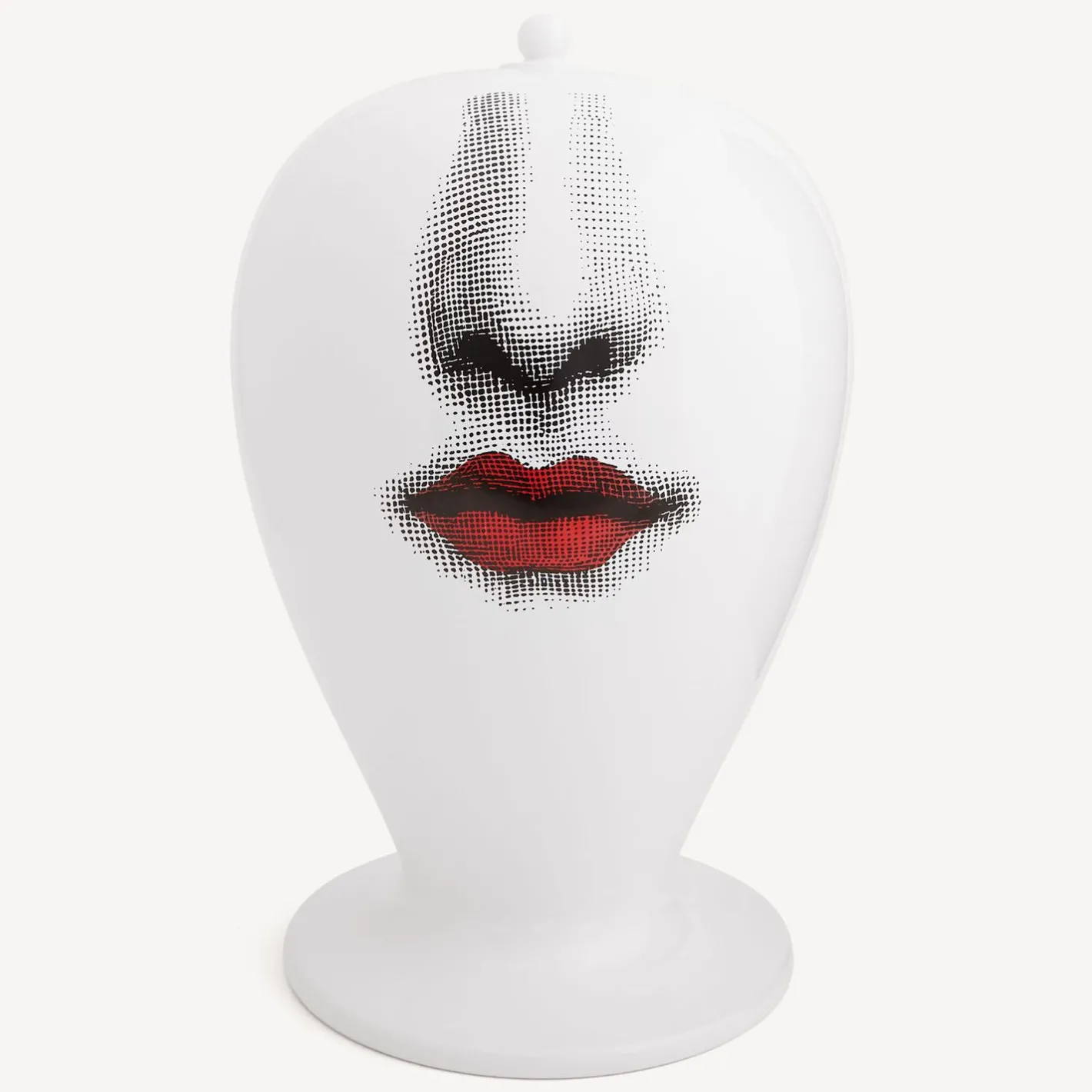 Fornasetti Vasi^Vaso Bacio Maxi Bianco/Nero/Rosso