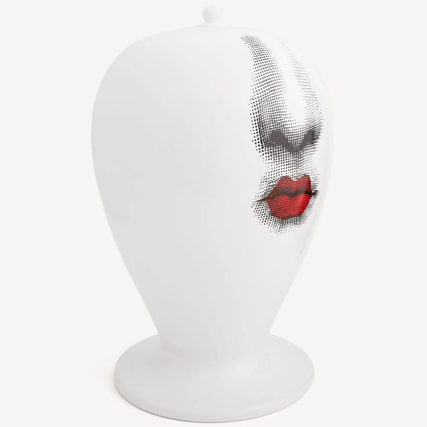 Fornasetti Vasi^Vaso Bacio Maxi Bianco/Nero/Rosso