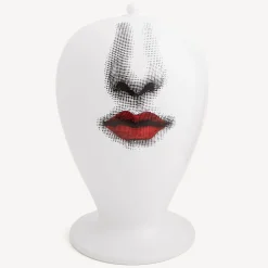 Fornasetti Vasi^Vaso Bacio Maxi Bianco/Nero/Rosso