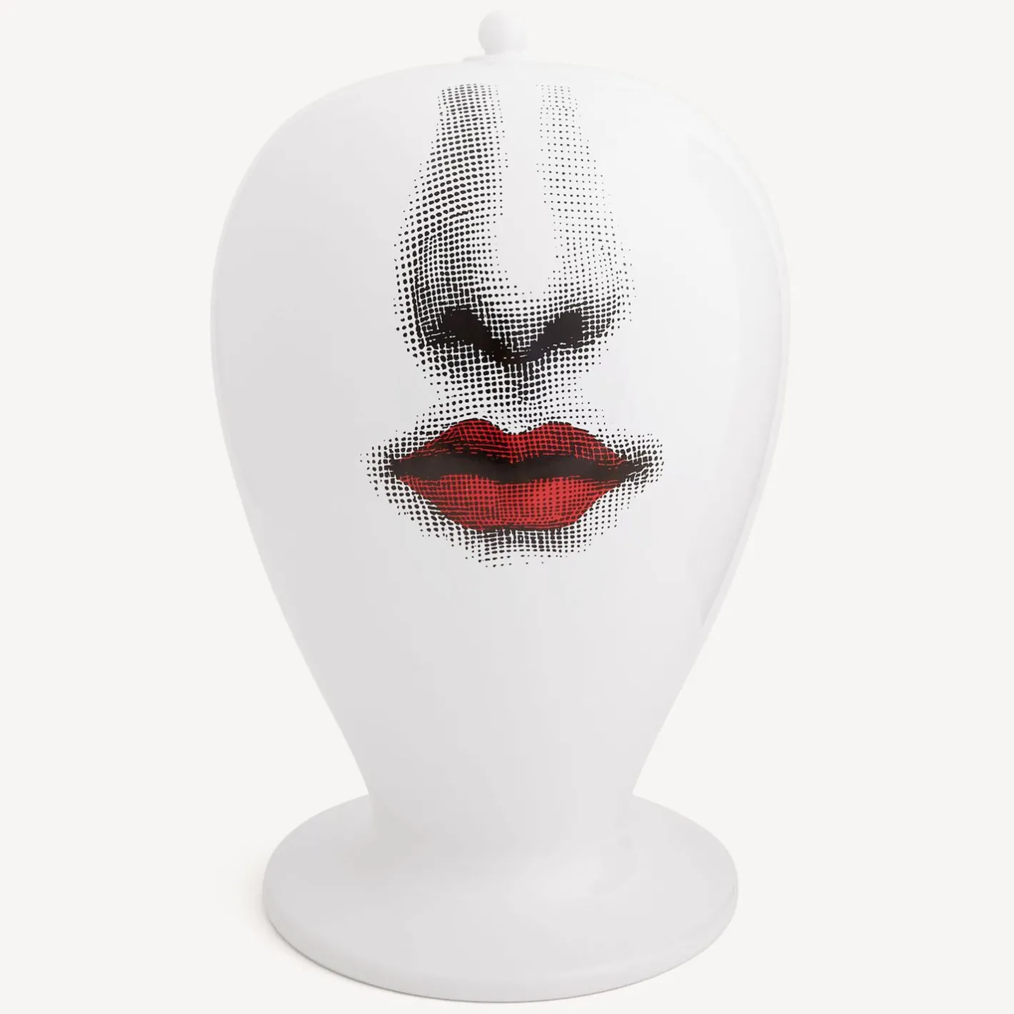 Fornasetti Vasi^Vaso Bacio Maxi Bianco/Nero/Rosso