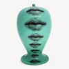 Fornasetti Vasi^Vaso Bocche Verde/Nero