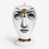Fornasetti Vasi^Vaso Bollywood Bianco/Nero/Oro
