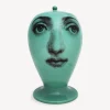 Fornasetti Vasi^Vaso Buongiorno/Buonanotte Verde/Nero