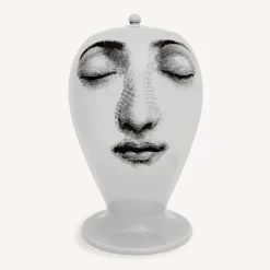 Fornasetti Vasi^Vaso Buongiorno/Buonanotte Bianco Nero