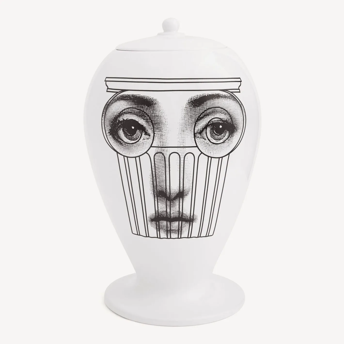 Fornasetti Vasi^Vaso Capitello Bianco Nero