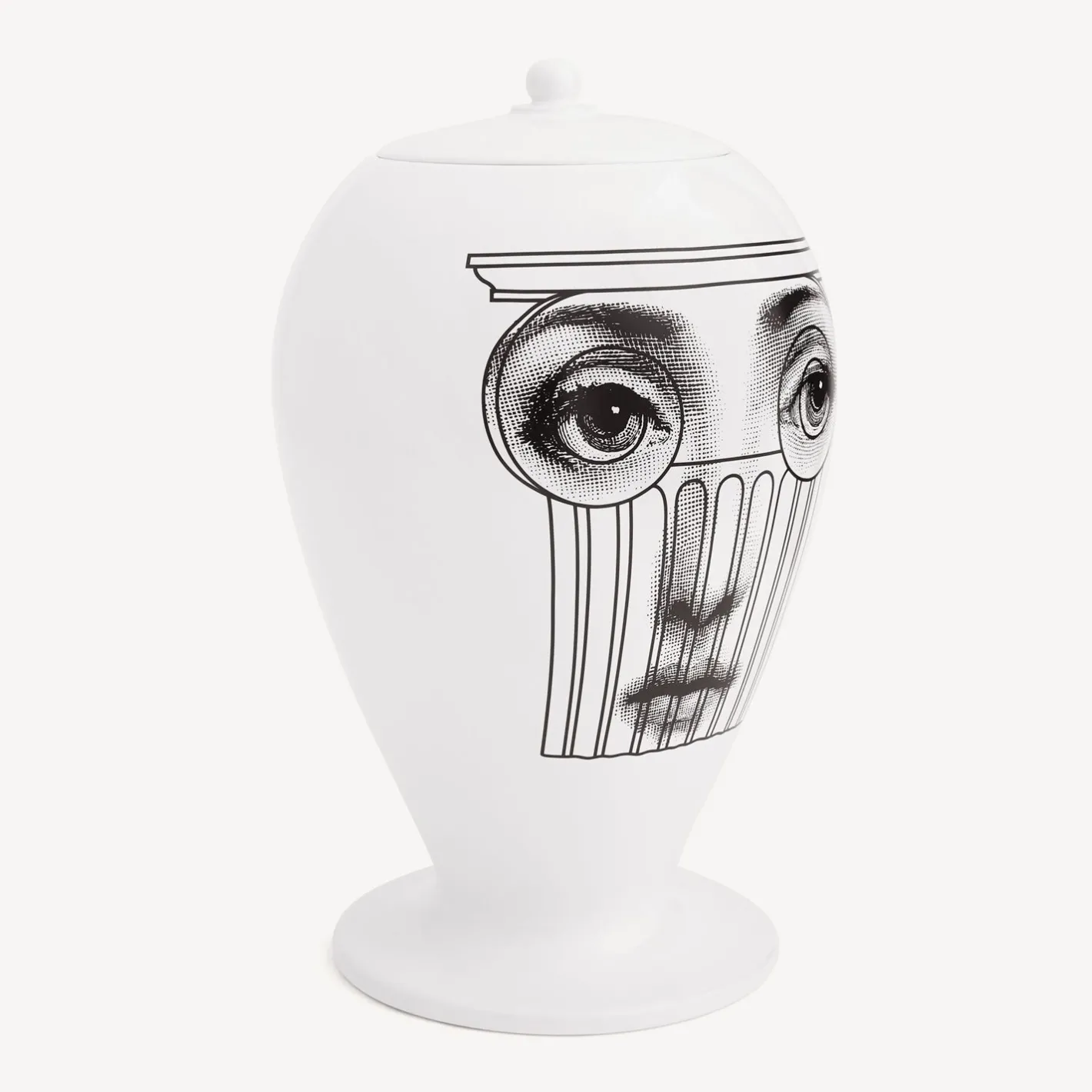 Fornasetti Vasi^Vaso Capitello Bianco Nero
